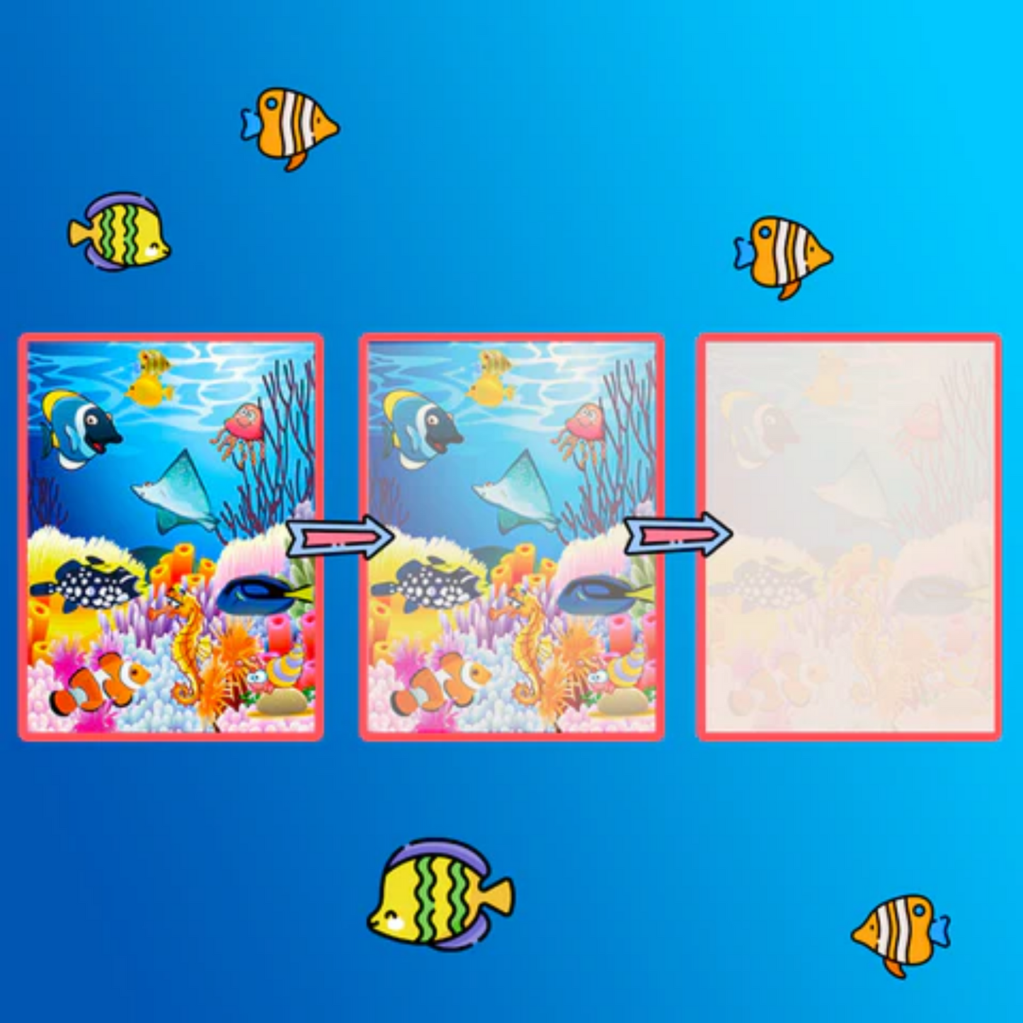 Pack 4 Libros Magicos de Agua Reutilizables