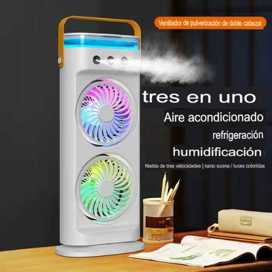 Ventilador Humificador Doble Torre 2en1