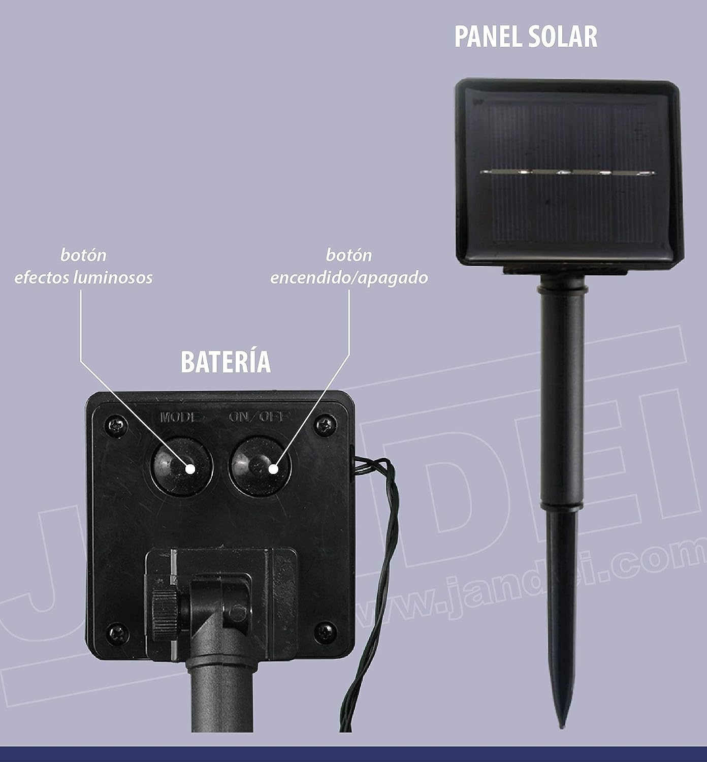 LUCES LED SOLARES COLOR DORADO X 20 metros (200 foquitos)