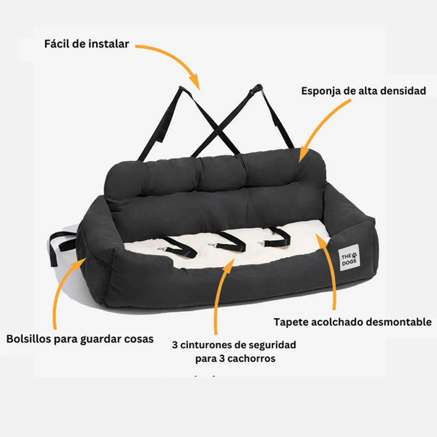 Asiento Suite Canina XL - Paseos seguros y cómodos