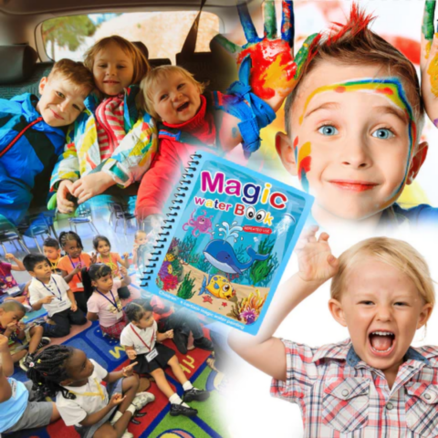 Pack 4 Libros Magicos de Agua Reutilizables