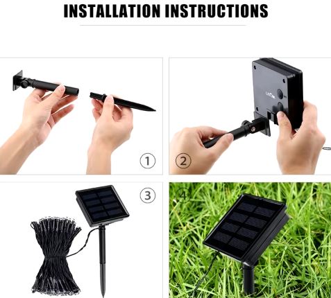 Luz led de navidad solar para exterior e Interior