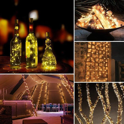 LUCES LED SOLARES COLOR DORADO X 20 metros (200 foquitos)