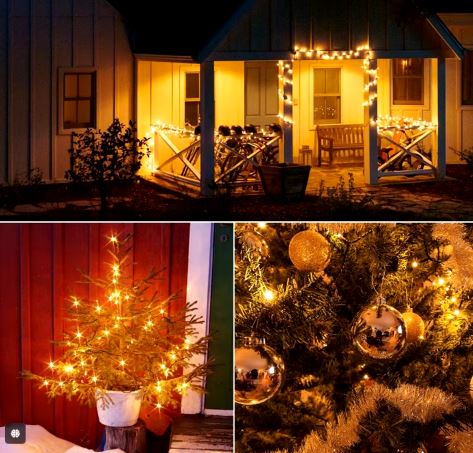 Luz led de navidad solar para exterior e Interior