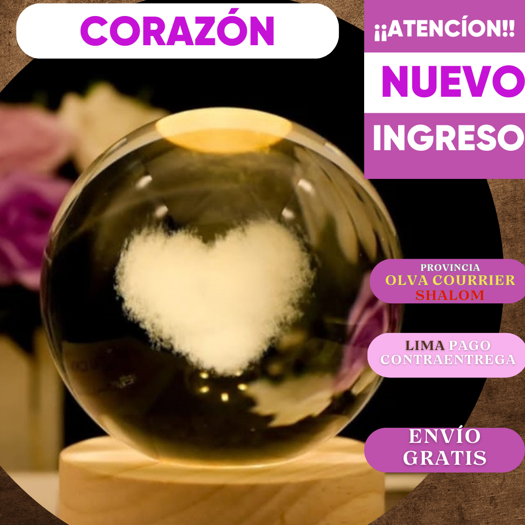 LAMPARA DE CRISTAL 3D