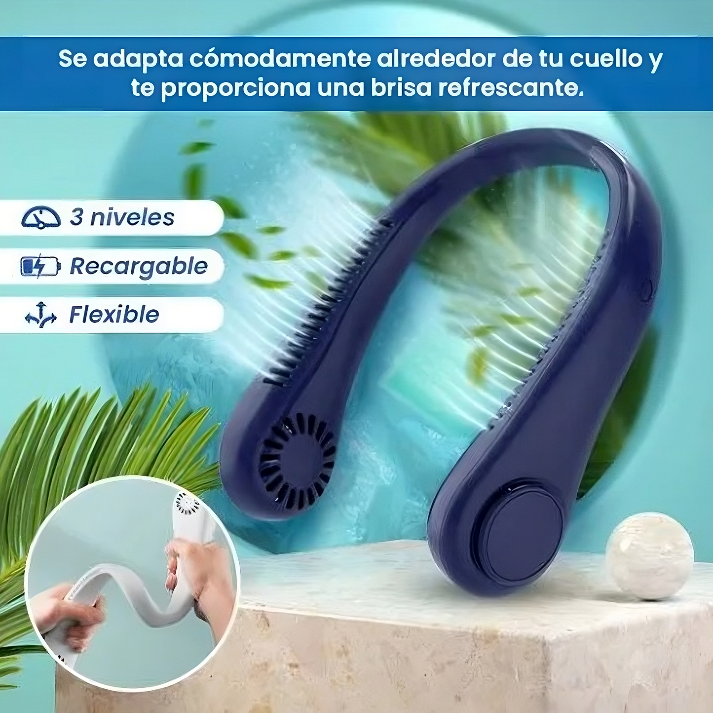 Ventilador de Cuello Portatil Recargable
