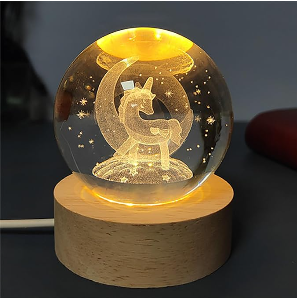 LAMPARA DE CRISTAL 3D