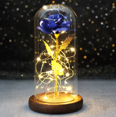 ❤️Rosa Eterna en Cúpula con Luz Led❤️