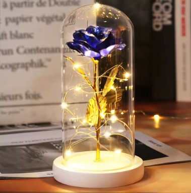 ❤️Rosa Eterna en Cúpula con Luz Led❤️