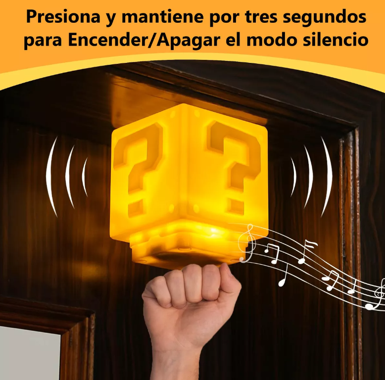 Lampara Cubo Mario Bros Interactiva Luz Y Sonido